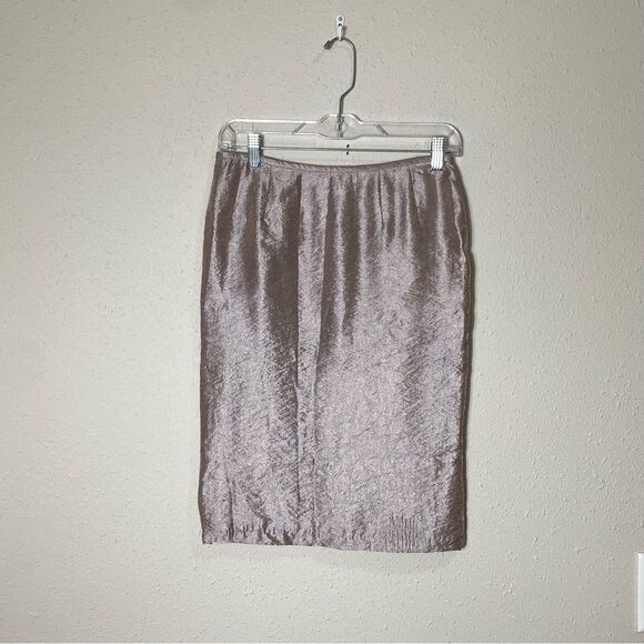 Kasper Metallic Pink / Purple Knee Length Pencil Skirt Women's Size 4 - Picture 5 of 12